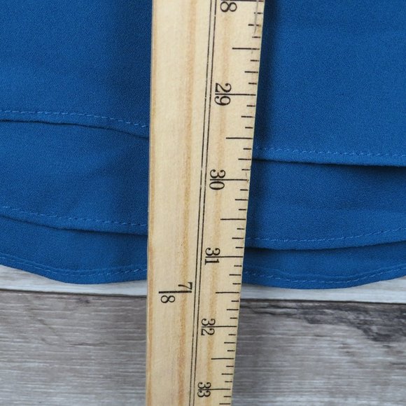 Forever 21* Women's Sleeveless Curved Hem Collarless Tunic Pleated Blouse~Medium - Picture 8 of 10